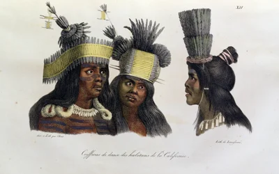 Copricapi rituali indossati dai nativi della California, da 